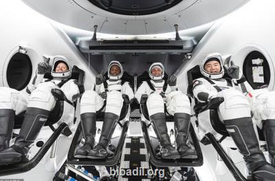 ۴ فضانورد با كپسول اسپیس ایكس به فضا می روند